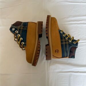 Timberland Kids Brown and Blue Boots